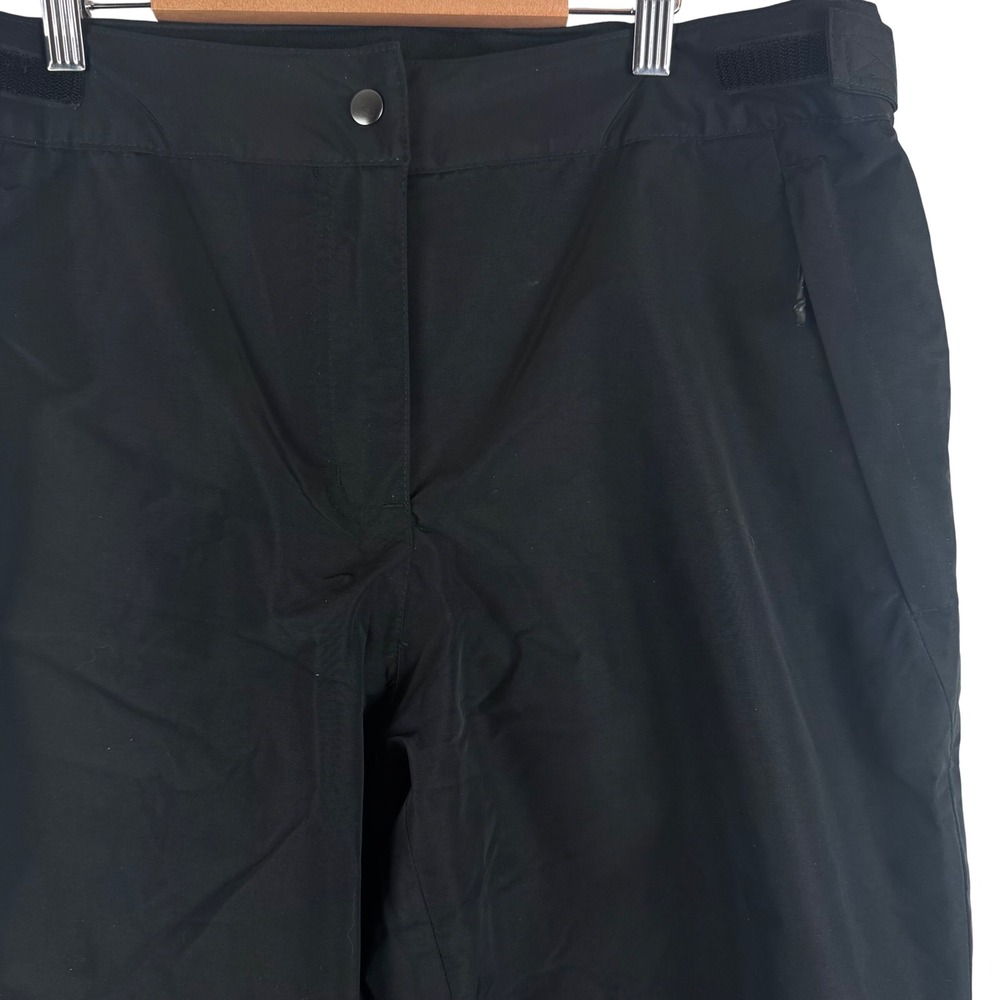 Lands End Snow Pants Women Medium Petite Black Insulated Ski Squall 540799